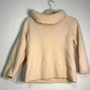 Rafaella Cozy Cream Angora/Lambswool Blend Turtleneck Sweater. Sz L.
